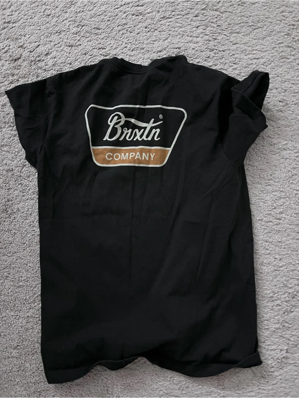 Brixton Men's Linwood Logo Short Sleeve Graphic T-Shirt Black Haze Size Small